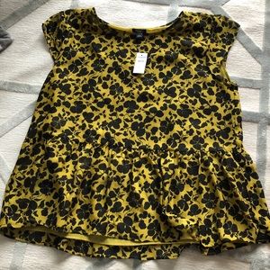 Ann Taylor Peplum Top Size L